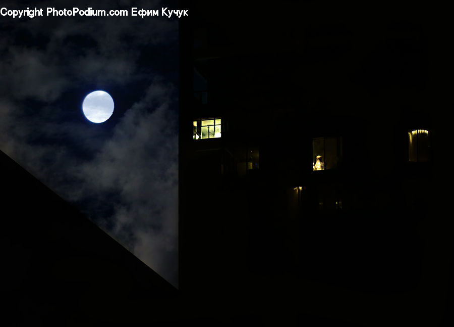 Astronomy, Full Moon, Night