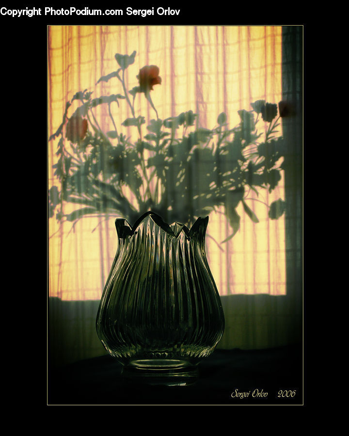 Curtain, Home Decor, Art, Modern Art, Flower Arrangement, Ikebana, Plant