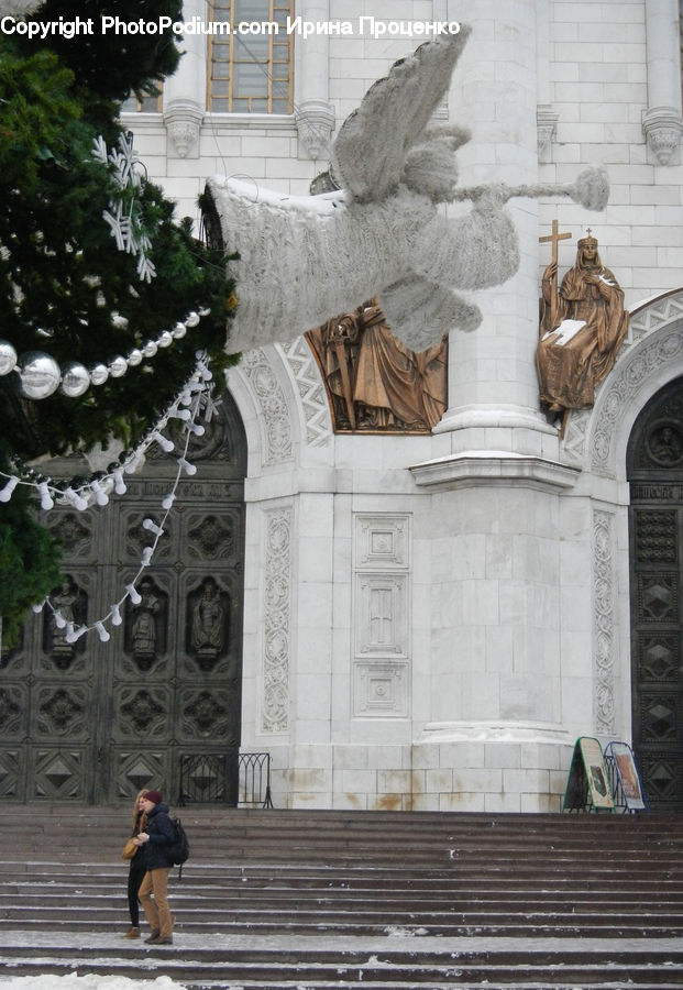Art, Sculpture, Statue, Ice, Outdoors, Snow, Architecture