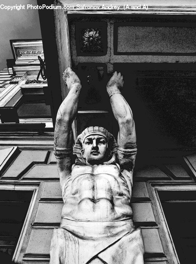 People, Person, Human, Column, Pillar, Art, Sculpture
