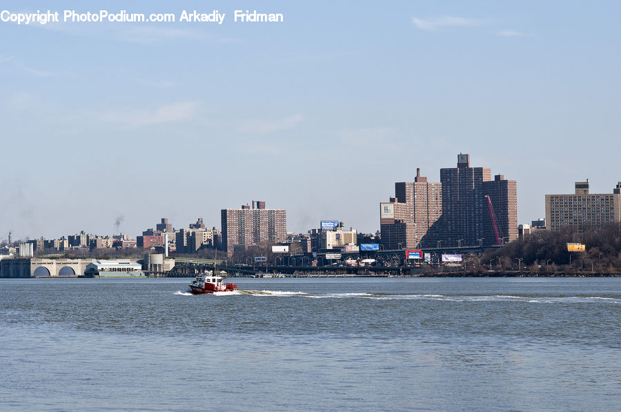 City, Downtown, Metropolis, Urban, Building, Housing, Ferry