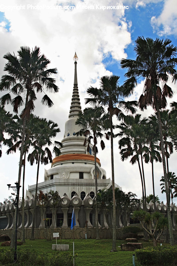 Architecture, Shrine, Temple, Worship, Dome, Mosque, Palm Tree