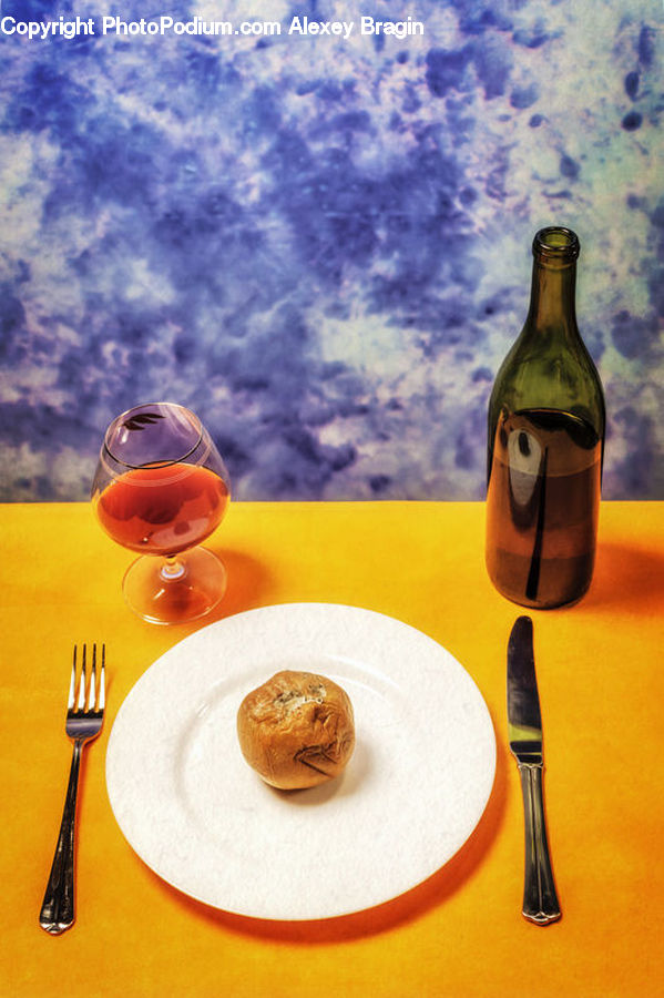 Cutlery, Fork, Dish, Food, Plate, Glass, Alcohol