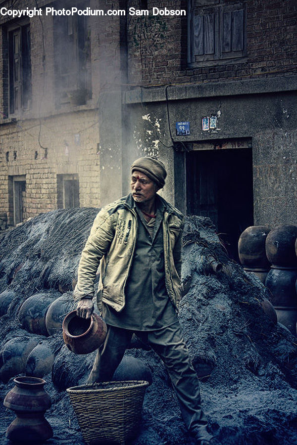 People, Person, Human, Worker, Tire, Basket, Clothing