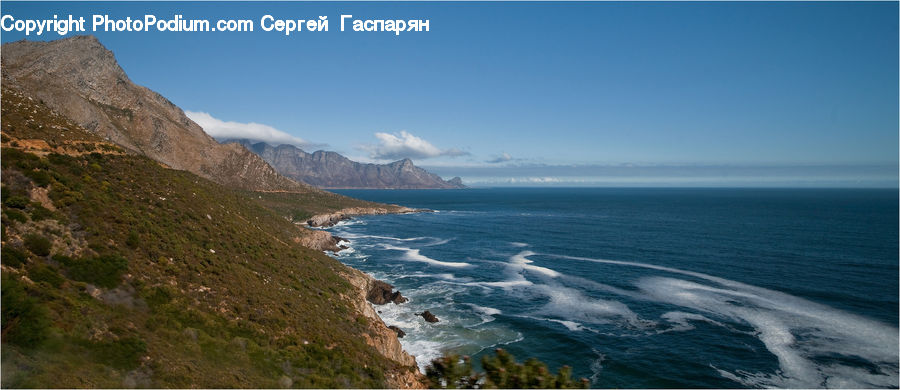 Promontory, Cliff, Outdoors, Coast, Sea, Water, Beach