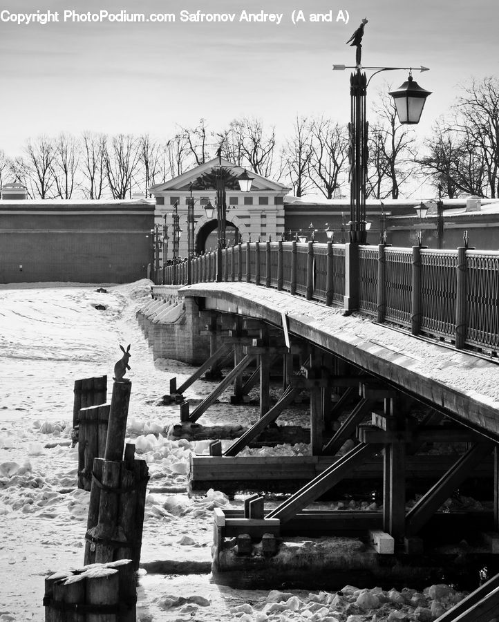 Bench, Dock, Pier, Landing