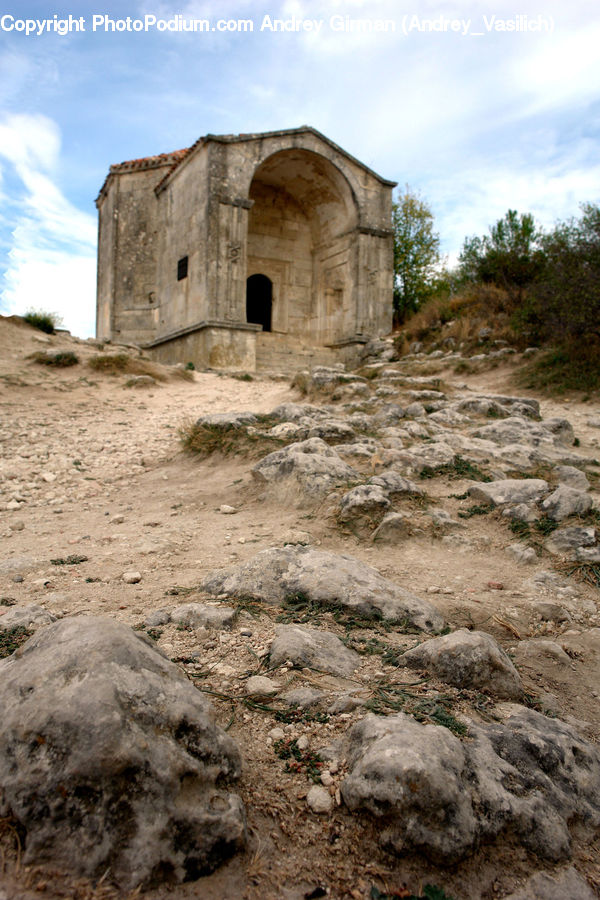Bunker, Ruins, Rock, Architecture, Bell Tower, Clock Tower, Tower