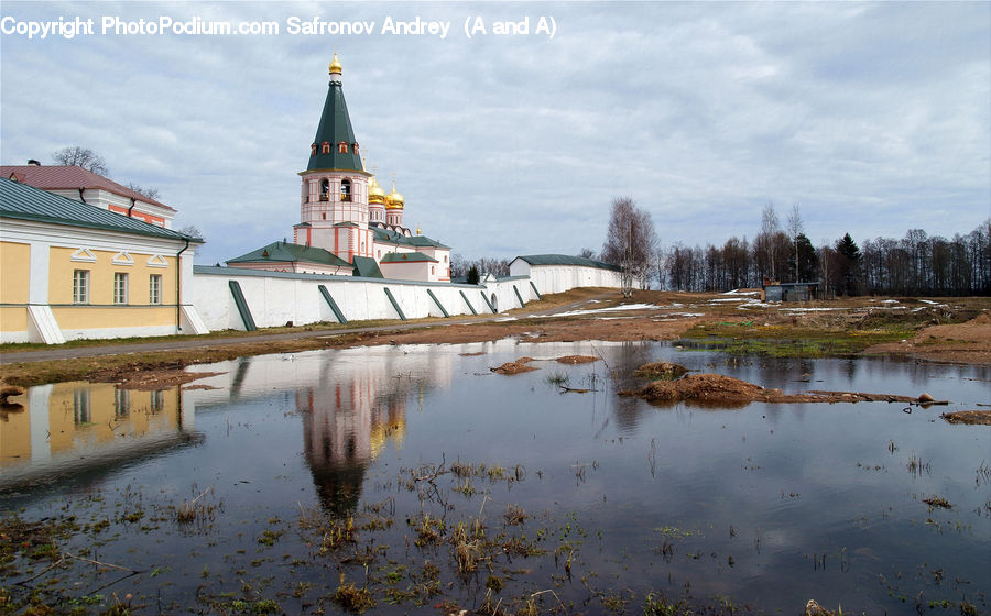 Puddle, Architecture, Tower, Church, Worship, Coast, Outdoors