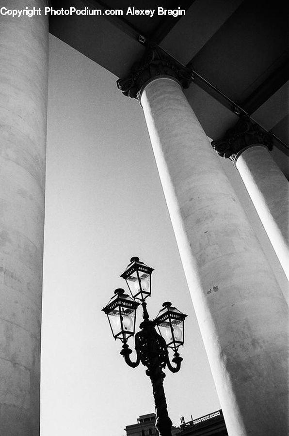 Column, Pillar, Silhouette, Lamp Post, Pole, Lighting, City