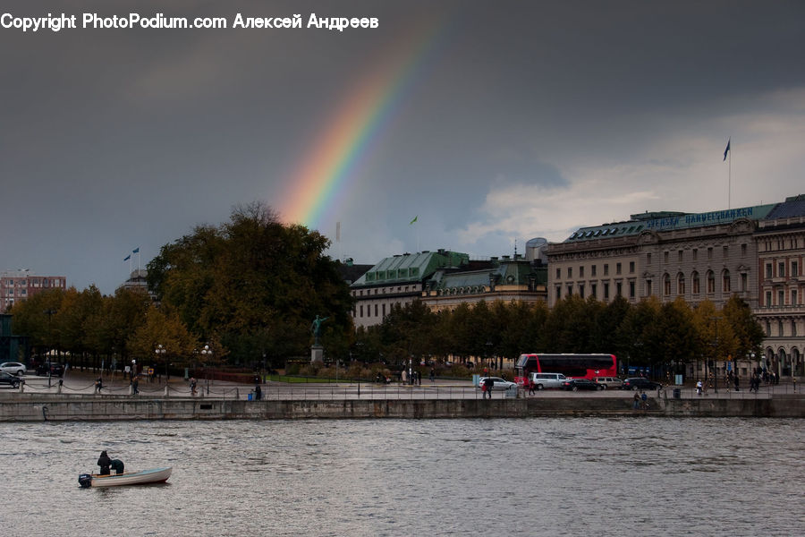 Outdoors, Rainbow, Sky, Asphalt, Tarmac, Flood, Pedestrian