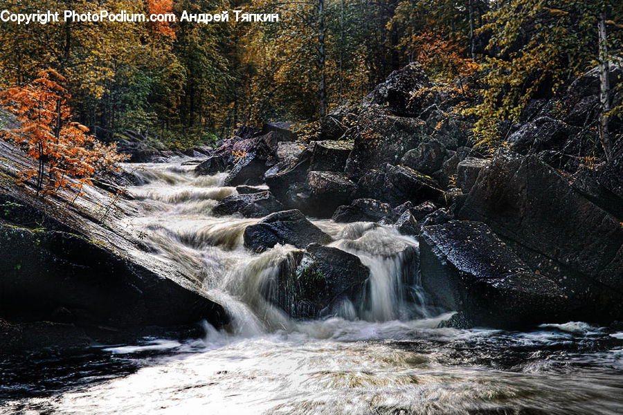 Outdoors, River, Water, Waterfall, Creek, Sea, Sea Waves