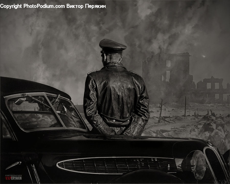 Automobile, Car, Vehicle, Tire, Art, Person, Portrait