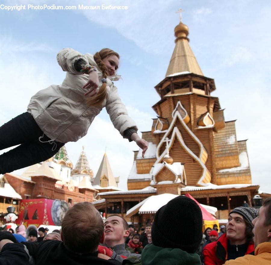 People, Person, Human, Umbrella, Crowd, Architecture, Tower