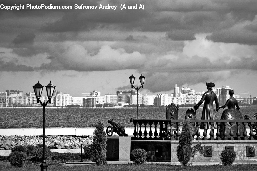 People, Person, Human, Bench, Outdoors, Storm, Weather