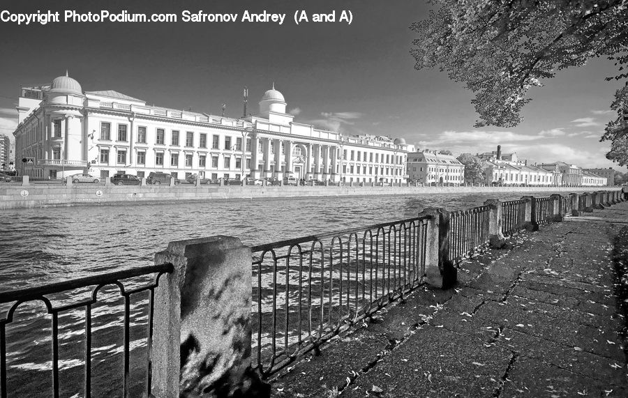 Railing, Dock, Pier, Canal, Outdoors, River, Water