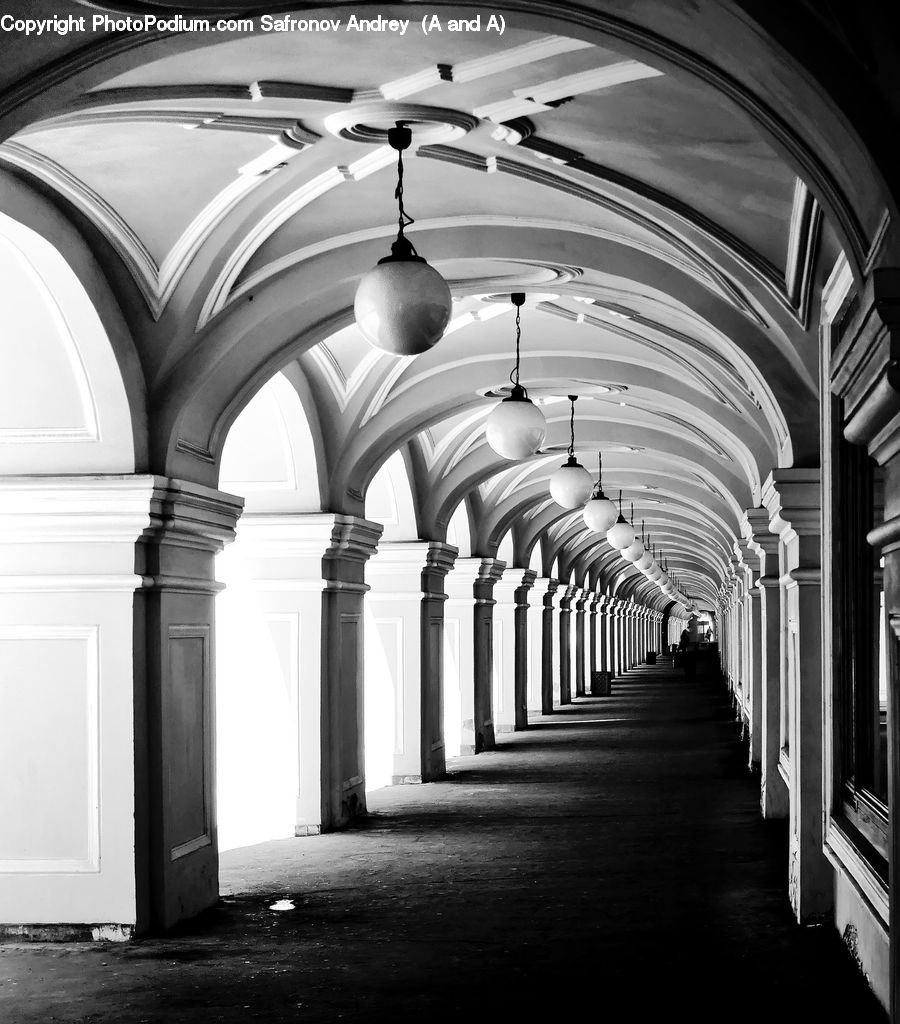 Column, Pillar, Arch, Corridor, Arched, Crypt, Architecture