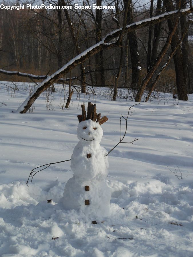 Ice, Snow, Snowman, Winter