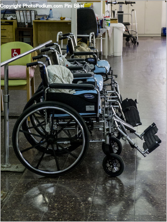 Wheelchair, Luggage, Suitcase, Motor, Motorcycle, Vehicle, Chair