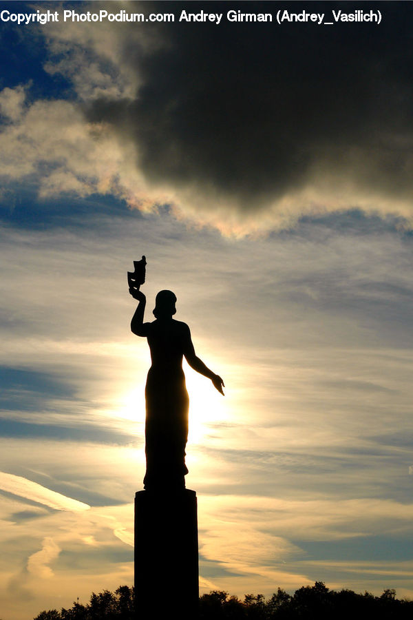 People, Person, Human, Silhouette, Azure Sky, Cloud, Outdoors