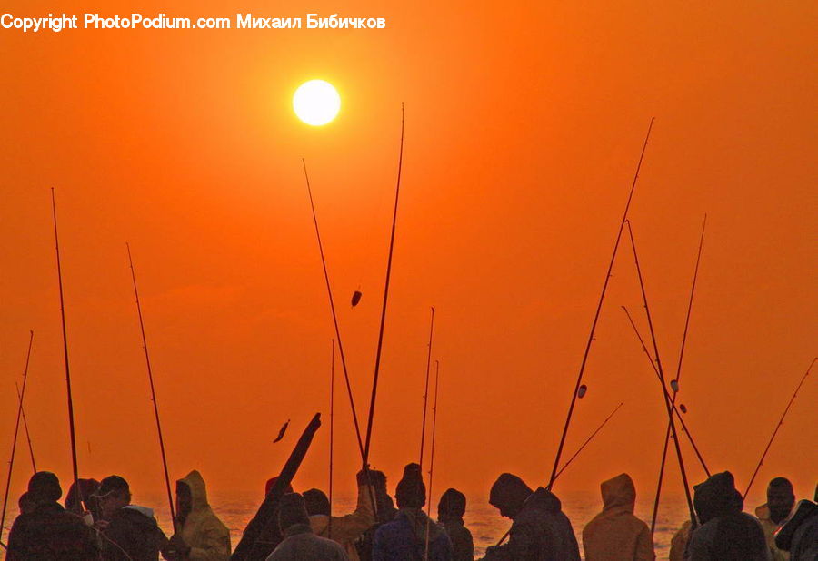 Dusk, Outdoors, Sky, Sunlight, Sunrise, Sunset, Fishing