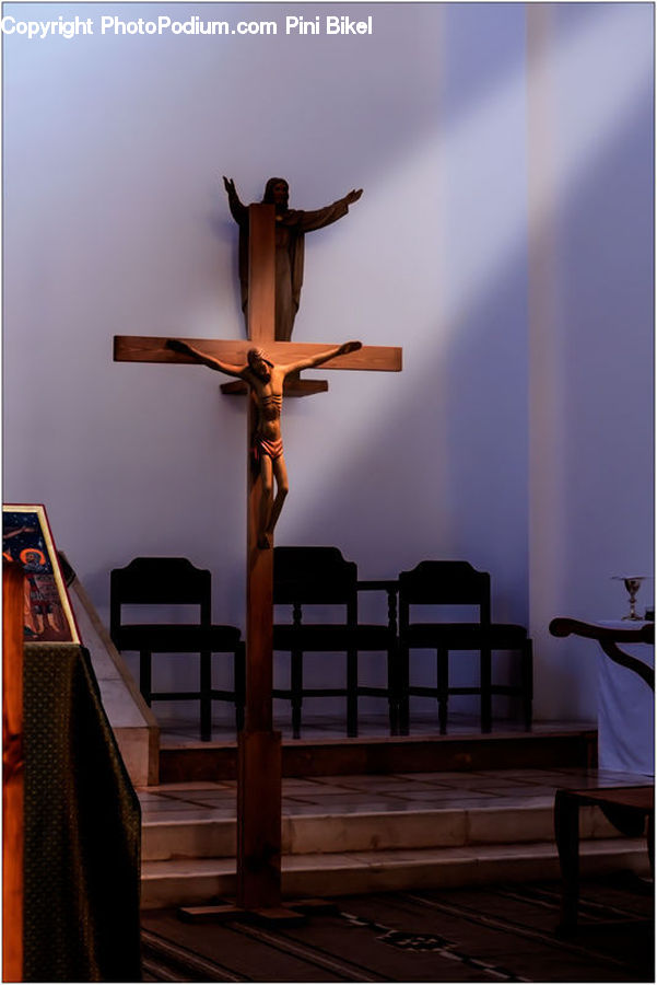 Chair, Furniture, Cross, Crucifix, Apartment, Housing, Indoors