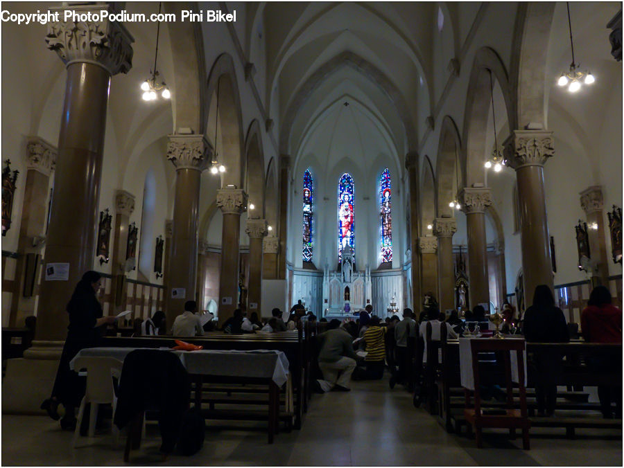 Aisle, Corridor, Architecture, Church, Worship, Bench, Subway