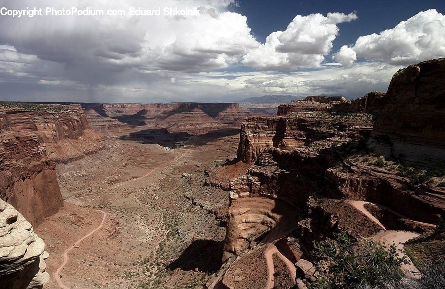 Canyon, Outdoors, Valley, Soil, Rock, Plateau, Mountain