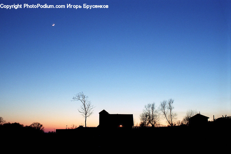 Silhouette, Dawn, Dusk, Red Sky, Sky, Sunrise, Sunset