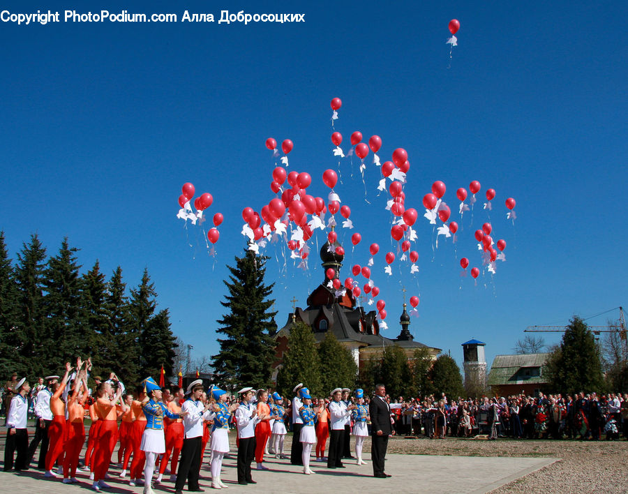 Crowd, Building, Housing, Villa, Carnival, Festival, Parade