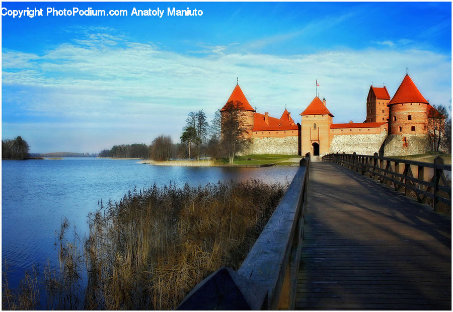 Boardwalk, Deck, Path, Sidewalk, Walkway, Architecture, Castle