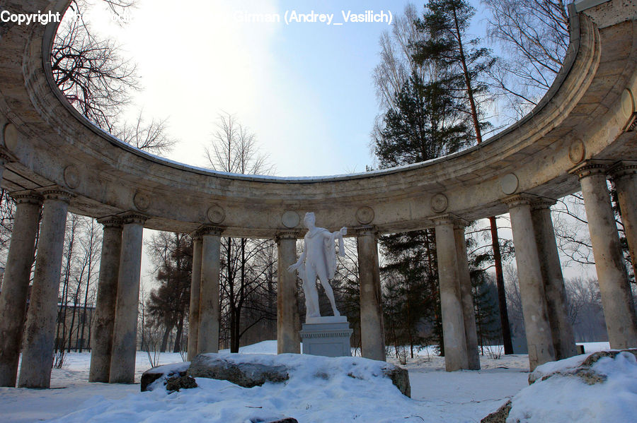 Art, Sculpture, Statue, Column, Pillar, Campus, Patio