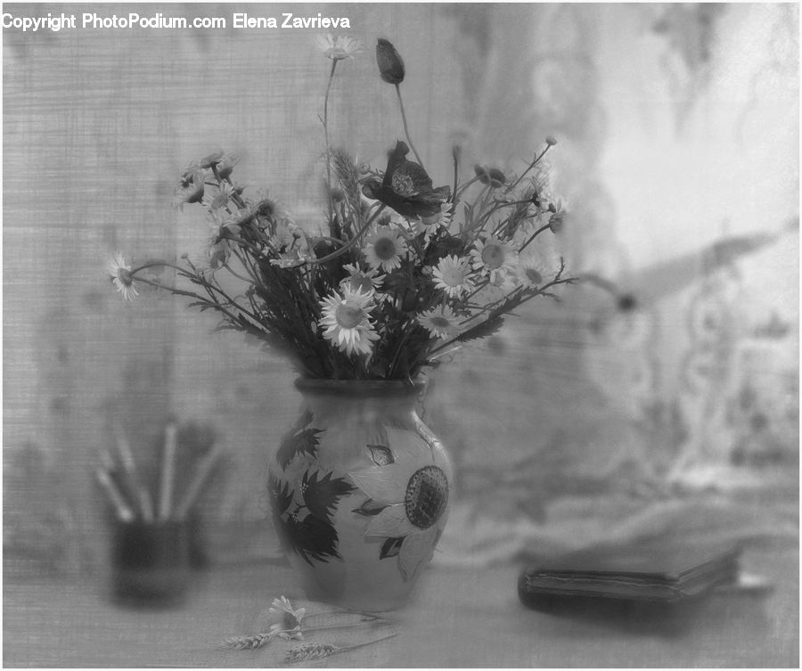 Jar, Porcelain, Vase, Plant, Potted Plant