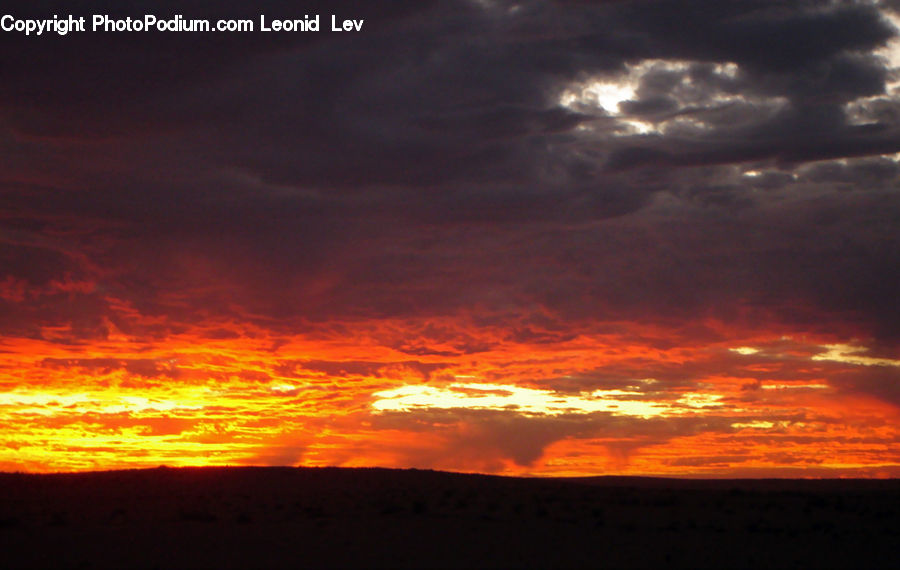 Dawn, Dusk, Red Sky, Sky, Sunrise, Sunset, Azure Sky