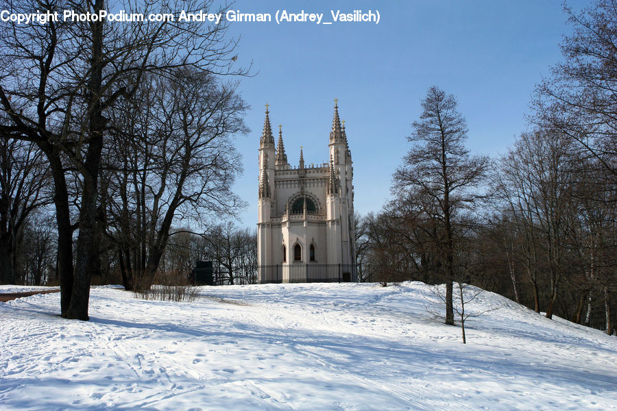 Architecture, Bell Tower, Clock Tower, Tower, Campus, Ice, Outdoors