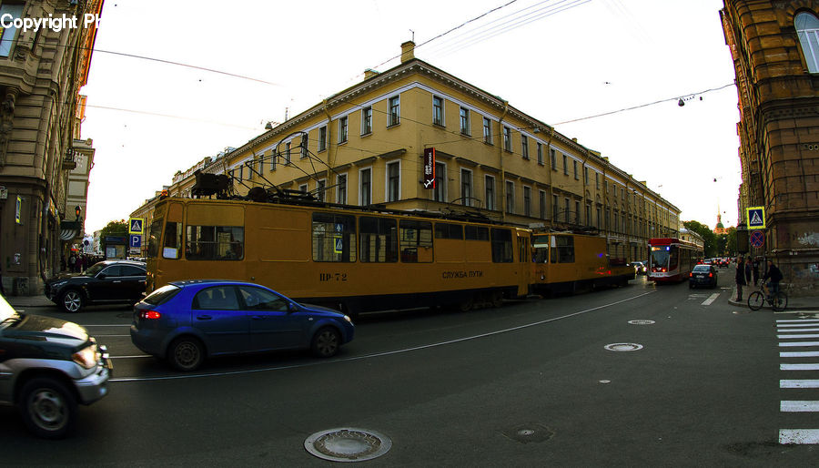 Scooter, Vehicle, Intersection, Road, Automobile, Car, Rail