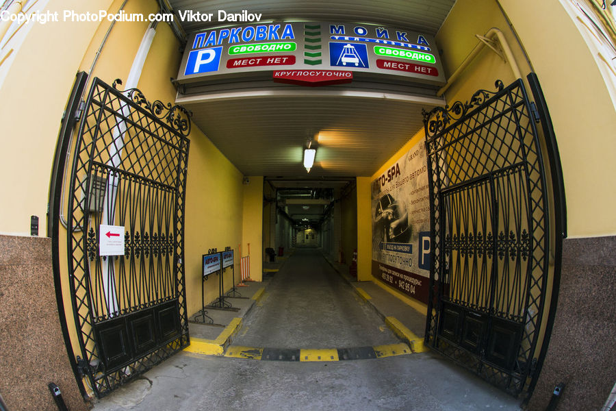 Tunnel, Corridor, Banister, Handrail, Staircase, Lighting, Building