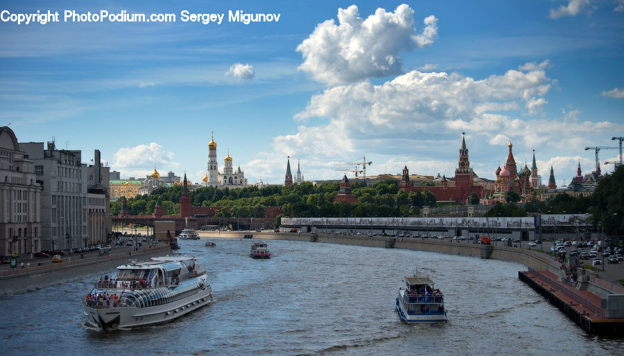 Boat, Watercraft, Waterfront, Architecture, Downtown, Plaza, Town Square