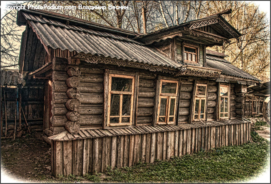 Building, House, Housing, Cabin, Shelter, Window, Wood