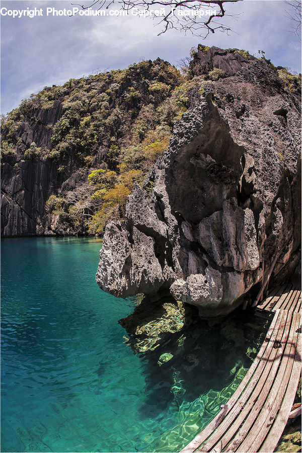 Cliff, Outdoors, Coast, Sea, Water, Rock, Landscape