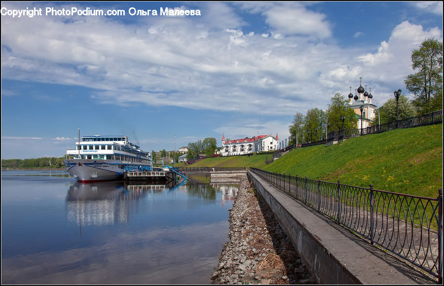 Cruise Ship, Ferry, Freighter, Ship, Tanker, Vessel, Boardwalk