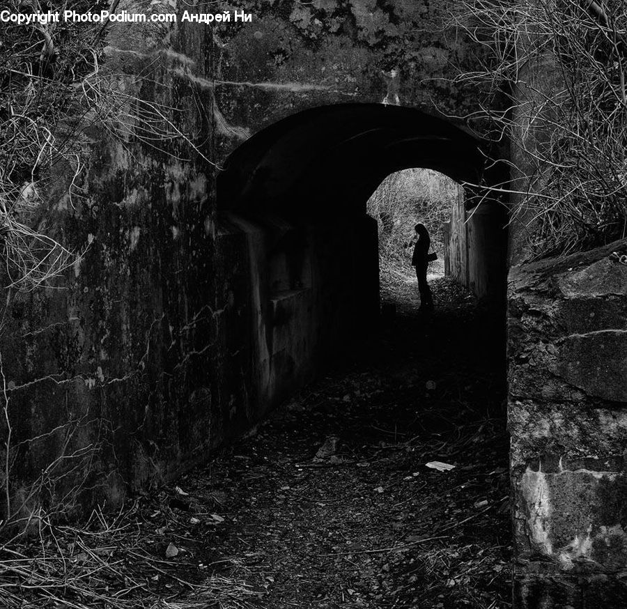 Tunnel, Asphalt, Tarmac, Arch, Rock, Alley, Alleyway