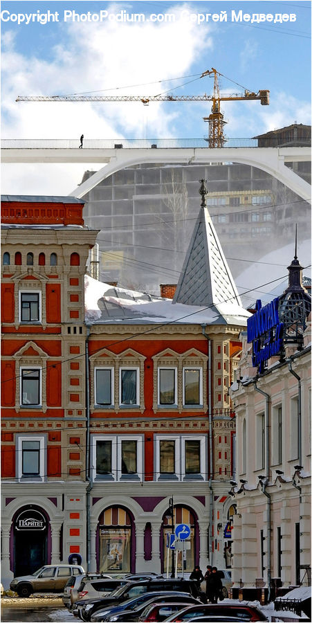 Automobile, Car, Vehicle, Building, Housing, Architecture, Court