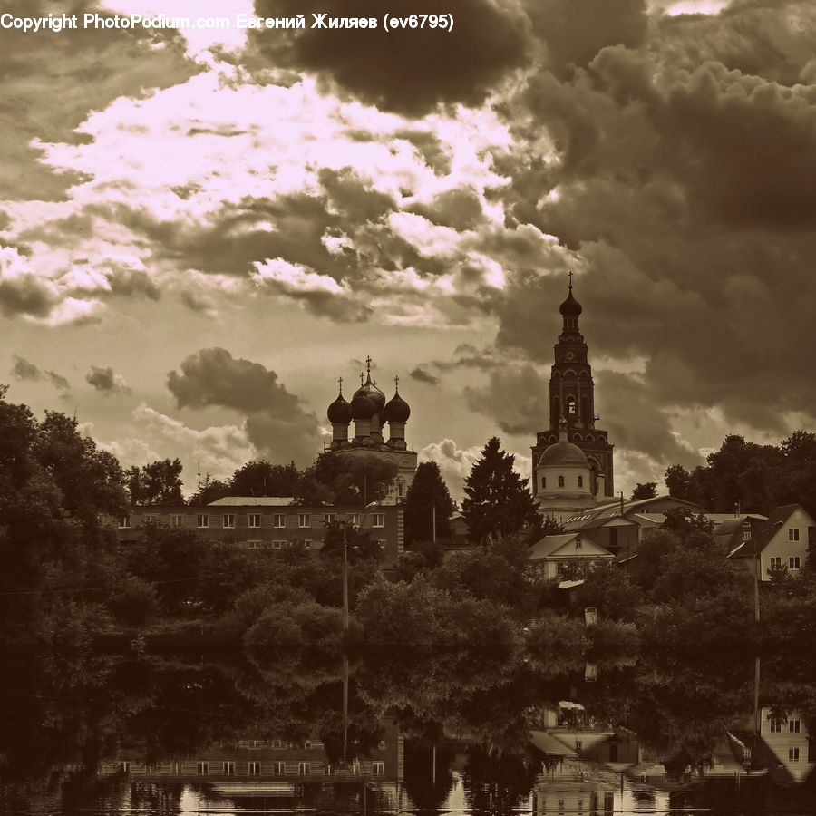 Cloud, Cumulus, Sky, Architecture, Bell Tower, Clock Tower, Tower
