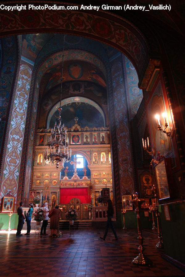 Altar, Architecture, Corridor, Aisle, Dining Room, Indoors, Room