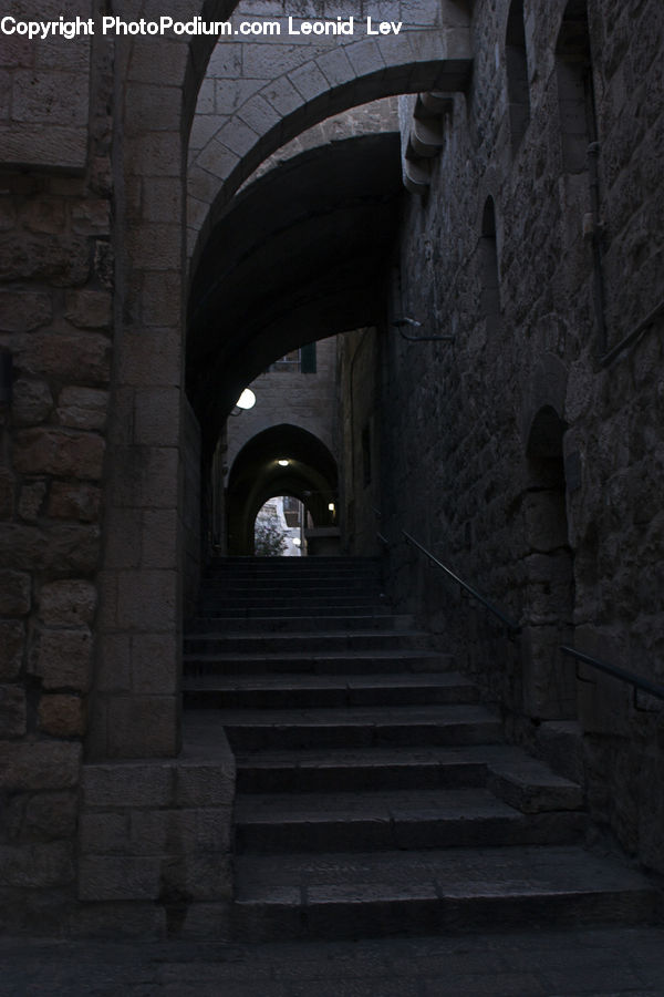 Arch, Alley, Alleyway, Road, Street, Town, Crypt