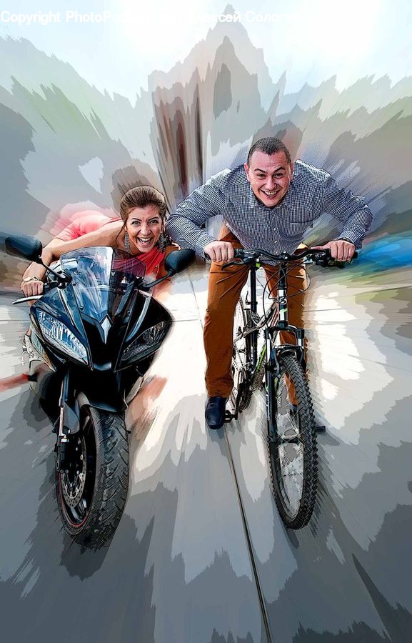 Bicycle, Bike, Vehicle, Female, Person, Cyclist, Portrait
