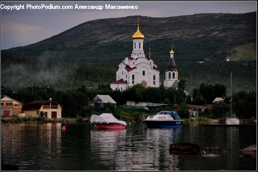 Architecture, Bell Tower, Clock Tower, Tower, Boat, Watercraft, Castle