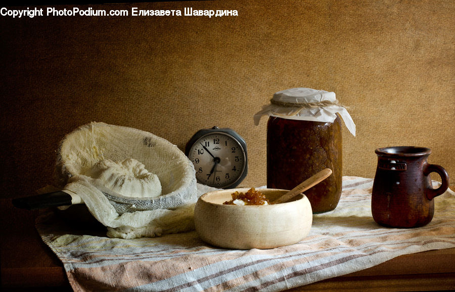 Pot, Pottery, Jar, Lace, Food, Jam, Basket