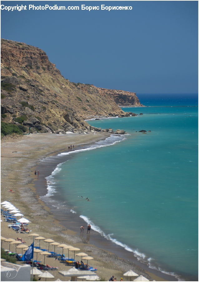 Beach, Coast, Outdoors, Sea, Water, Sea Waves, Promontory