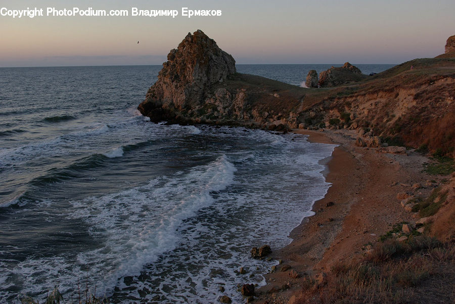 Cliff, Outdoors, Coast, Sea, Water, Promontory, Soil